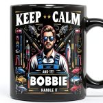 Erasmus Baudelaire Ceramic Mug 11 Ounce Black Modern Design-0