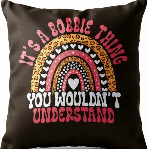 Funny Bobbie Throw Pillow Leopard Design Personalized Gift-0