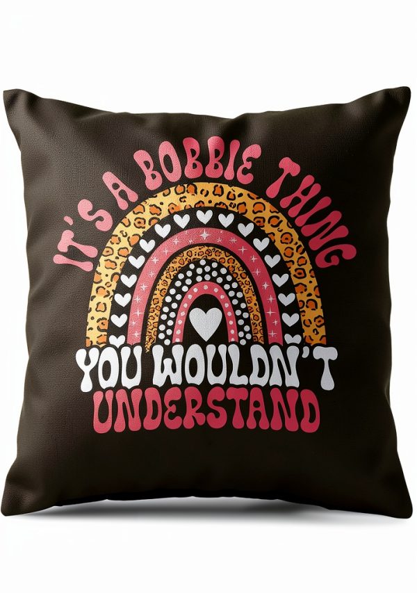Funny Bobbie Throw Pillow Leopard Design Personalized Gift-0