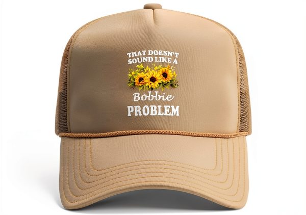 Personalized Floral First Name Womens Sunflower Trucker Hat-1