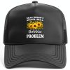 Personalized Floral Trucker Hat Sunflower Design Women-1