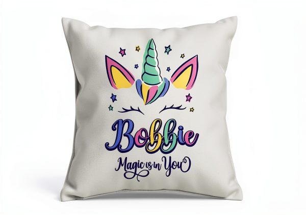 First Name Bobbie Personalized Love Throw Pillow Polyester-2