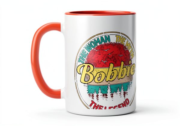 Teeschase Bobbie Personalized Ceramic Mug Orange White 11oz-0