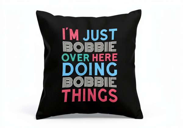 Bobbie Name Pillow Merch Template Polyester Double Sided-2