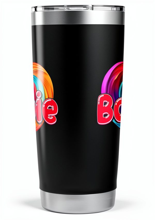 Bobbie Personalized Heart Mug 20oz Black Insulated Stainless-3