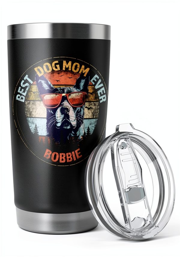 Dog Lover Bobbie Custom Name Stainless Steel Insulated-4