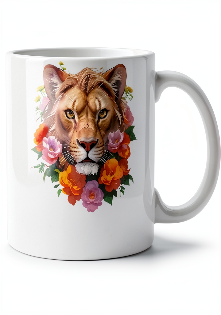 Genesis Katalina white ceramic mug on a table with coffee