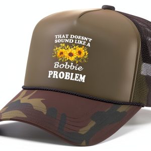 Personalized Floral Sunflower Trucker Hat Women Retro Design-0