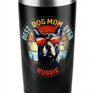 Dog Lover Bobbie Custom Name Stainless Steel Insulated-0