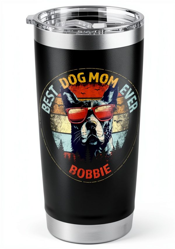Dog Lover Bobbie Custom Name Stainless Steel Insulated-0