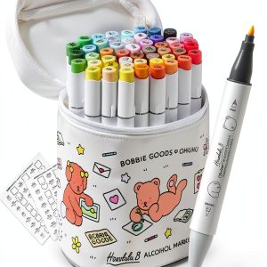 Ohuhu Alcohol Markers Brush Fine Tip 48 Colors Blender-0