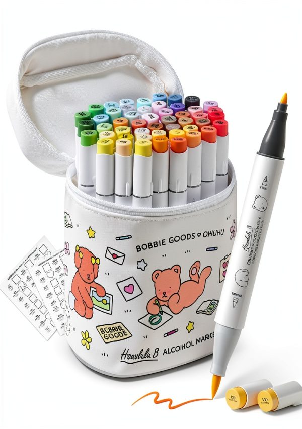 Ohuhu Alcohol Markers Brush Fine Tip 48 Colors Blender-0
