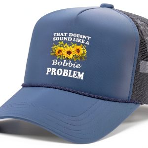 Personalized Floral Sunflower Trucker Hat Women Retro Design-0