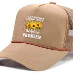 Personalized Floral First Name Womens Sunflower Trucker Hat-0