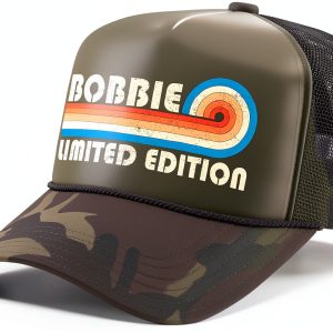 Retro Name Vault Distressed Trucker Hat Family Surname-0