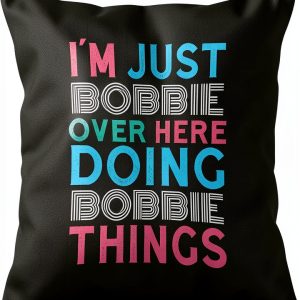 Bobbie Name Pillow Merch Template Polyester Double Sided-0