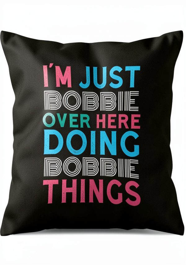 Bobbie Name Pillow Merch Template Polyester Double Sided-0