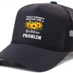 Personalized Floral Sunflower Trucker Hat Women Retro Design-0