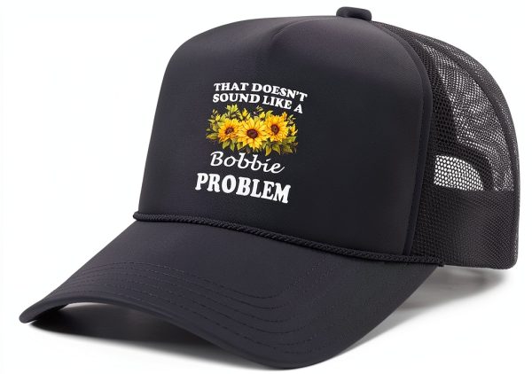 Personalized Floral Sunflower Trucker Hat Women Retro Design-0