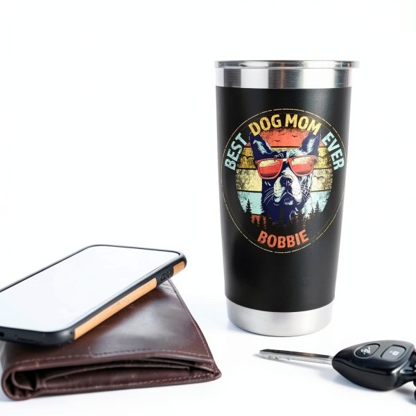 Dog Lover Bobbie Custom Name Stainless Steel Insulated-6