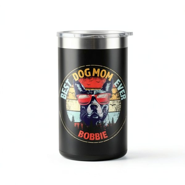 Dog Lover Bobbie Custom Name Stainless Steel Insulated-5