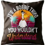 Bobbie Name Retro Throw Pillow 100 Polyester Square Design-0