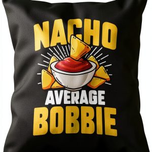 Funny Nacho Lover Bobbie Gift Throw Pillow Polyester Design-0