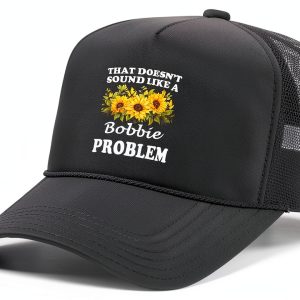 Personalized Floral Trucker Hat Sunflower Design Women-0