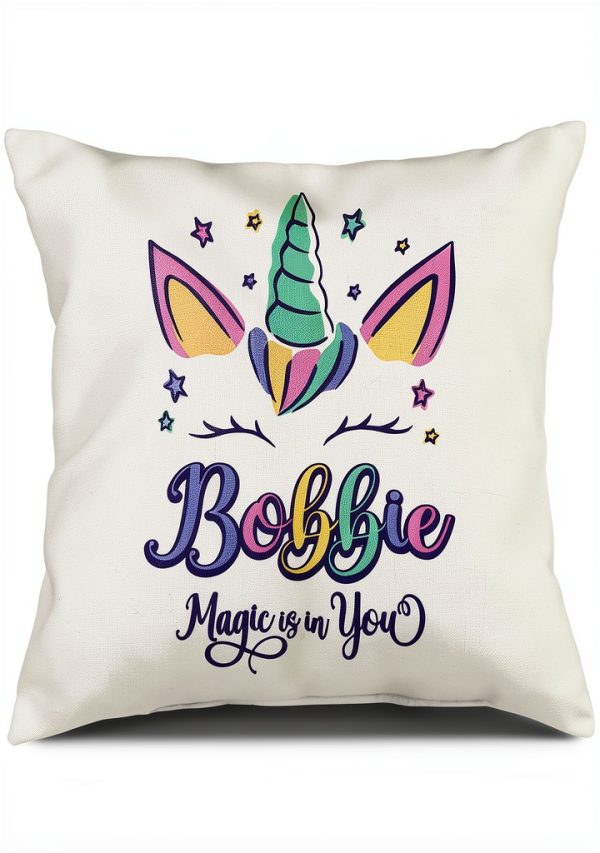 First Name Bobbie Personalized Love Throw Pillow Polyester-0