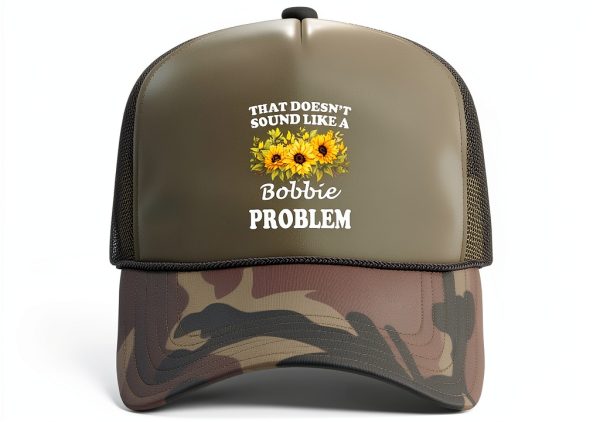 Personalized Floral Sunflower Trucker Hat Women Retro Design-1