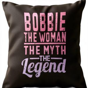 Funny Bobbie Throw Pillow 100% Polyester Vintage-0