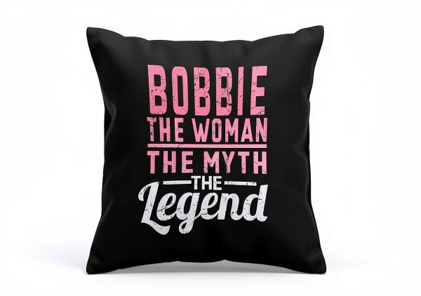 Funny Bobbie Throw Pillow 100% Polyester Vintage-2
