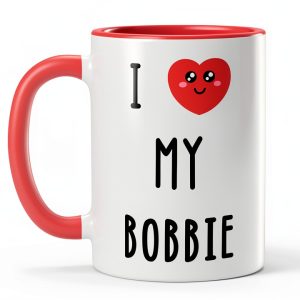 I Love My Bobbie Ceramic Mug Lead Free Glossy 11oz-0