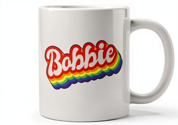 LGBTQ+ Pride Mug Bobbie Ceramic 11 Ounces White-1
