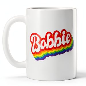 LGBTQ+ Pride Mug Bobbie Ceramic 11 Ounces White-0