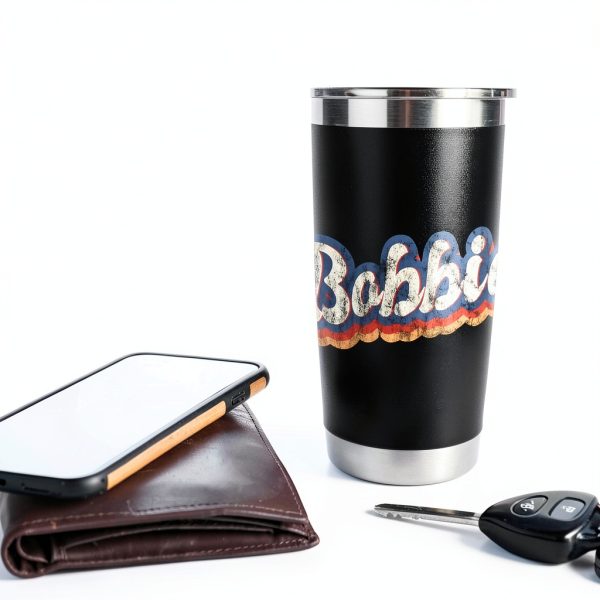 Stainless Steel Tumbler 20oz Black by Bobbie-6