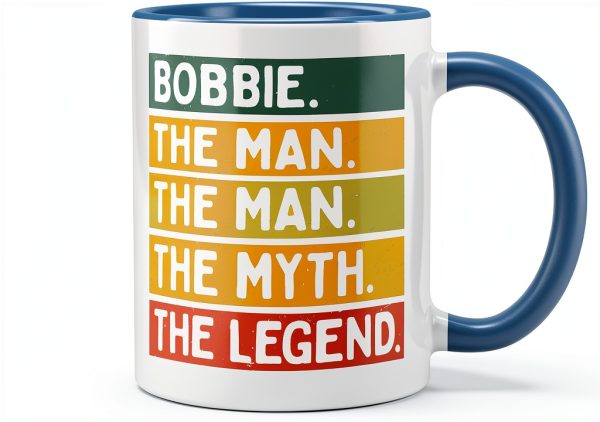 Personalized Gift Ideas Bobbie Ceramic Mug 11oz Blue White Funny Quote-1