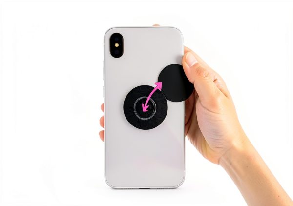 PopSockets Bobbie Personalized PopGrip Black Expandable Wireless-3