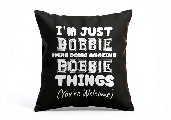Sarcastic Bobbie Throw Pillow 18x18 Multicolor Square Cushion-2