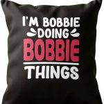 Funny Bobbie Personalized Throw Pillow 18x18 Multicolor Square-0