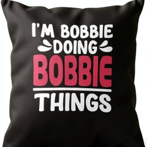 Funny Bobbie Personalized Throw Pillow 18x18 Multicolor Square-0