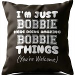 Sarcastic Bobbie Throw Pillow 18x18 Multicolor Square Cushion-0
