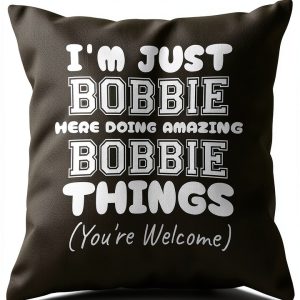 Sarcastic Bobbie Throw Pillow 18x18 Multicolor Square Cushion-0
