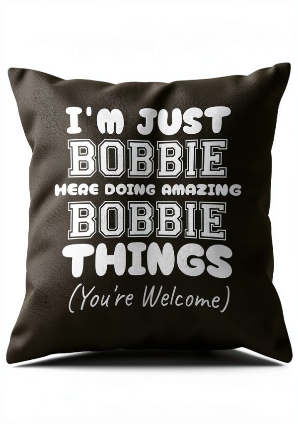 Sarcastic Bobbie Throw Pillow 18x18 Multicolor Square Cushion-0
