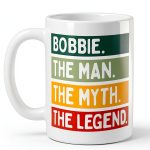 Personalized Bobbie 11oz Ceramic Mug Black/White Retro Sarcastic Quote-0