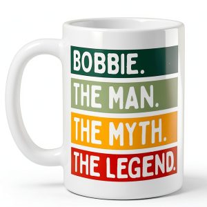 Personalized Bobbie 11oz Ceramic Mug Black/White Retro Sarcastic Quote-0