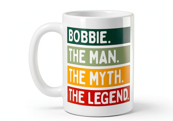 Personalized Bobbie 11oz Ceramic Mug Black/White Retro Sarcastic Quote-0