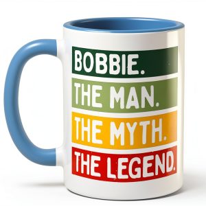 Personalized Gift Ideas Bobbie Ceramic Mug 11oz Blue White Funny Quote-0