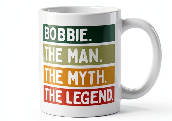 Personalized Bobbie 11oz Ceramic Mug Black/White Retro Sarcastic Quote-1