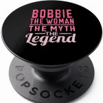 PopSockets Bobbie Personalized PopGrip Black Expandable Wireless-0